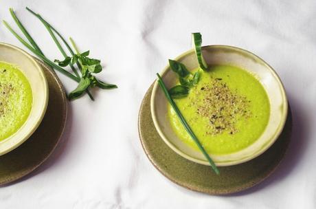 Gaspacho vert dessus