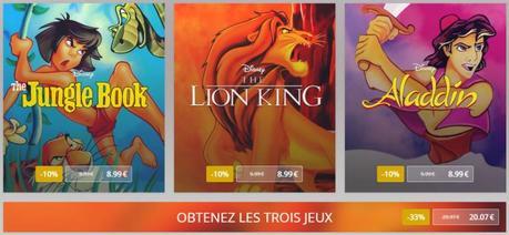 GOG.com jeux Disney 16-bit Aladdin, Le Roi Lion et Le Livre de la Jungle pc mac linux1