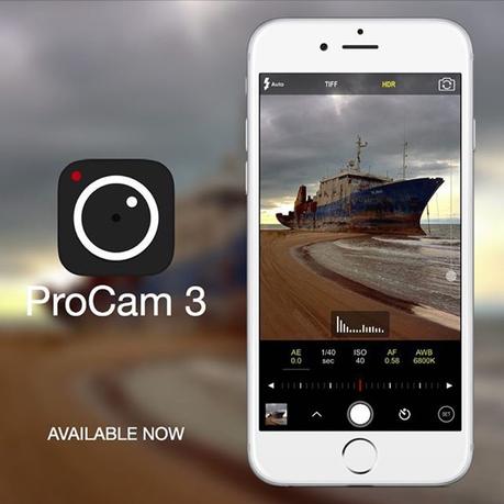 L'App sur iPhone ProCam 3 est gratuite (au lieu de 4.99 €)