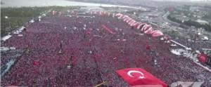 Turquie: Rassemblement monstre en soutien au Président Erdogan