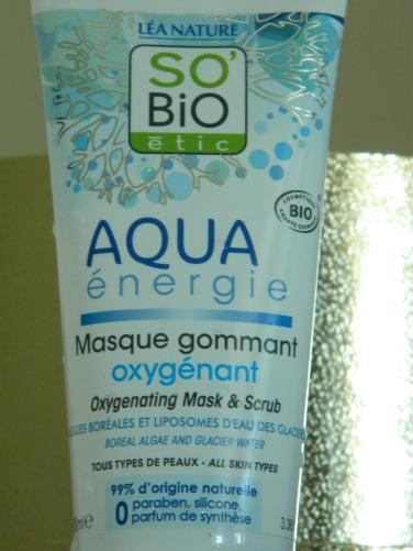 Masque gommant oxygénant Aqua Énergie So’Bio Etic