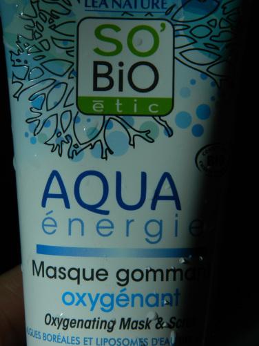 Masque gommant oxygénant Aqua Énergie So’Bio Etic