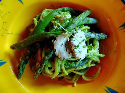 Pâtes au pesto du printemps... et au Pâtes au pesto du printemps... et au