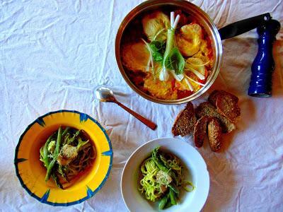 Pâtes au pesto du printemps... et au Pâtes au pesto du printemps... et au