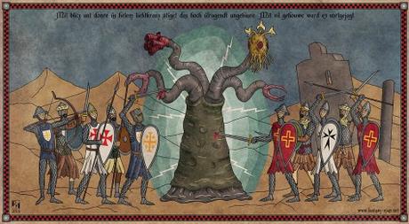 Les monstres du Mythe de Cthulhu au temps des Croisades par Robert Altbauer
