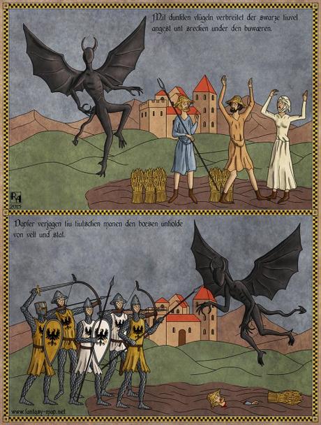 Les monstres du Mythe de Cthulhu au temps des Croisades par Robert Altbauer