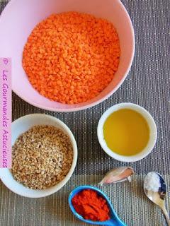 Houmos de lentilles corail (Vegan)
