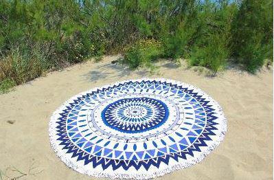 serviette de plage ronde tribal