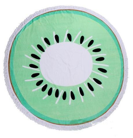 serviette de plage ronde kiwi