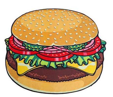 serviette-de-plage-ronde-hamburger