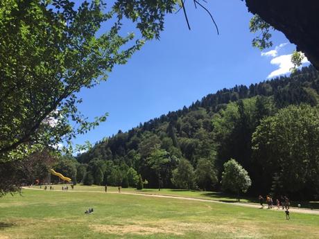 Carte postale de la Bourboule côté jardin