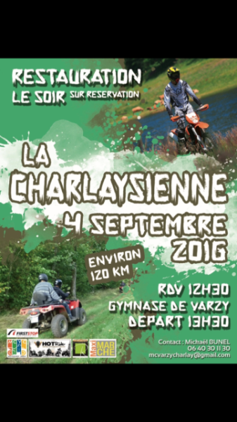 Rando motos-quads La Charlaysienne (58), le 4 septembre 2016