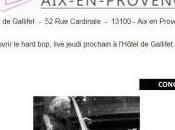 Hôtel Gallifet GALLIFET CENTER Provence -ARTY JAZZ Jeudi Septembre 2016