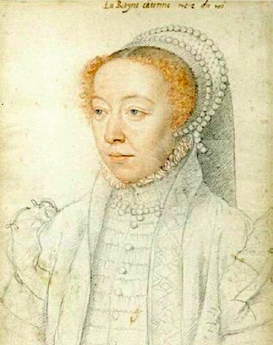 Catherine de Médicis en 1560, un an après la mort de Henri II, par François Clouet