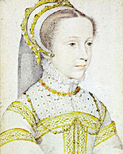 La jeune Mary Stuart dessinée par François Clouet