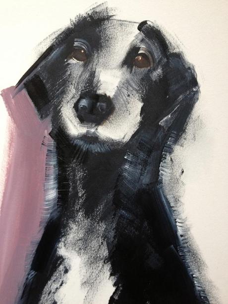 Human and dog portraits by painter Sally Muir