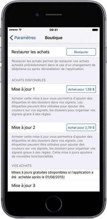 iCab Mobile ajoute les dossiers et signets colorés sous iOS 10