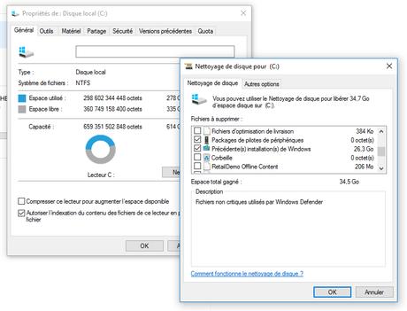 Windows 10 - Comment gagner de l'espace disque (4)