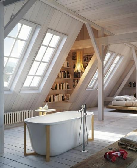 Fenêtre de toit en bois Archzine via Nat et nature Les plus belles façons d'ouvrir sa maison sur la nature