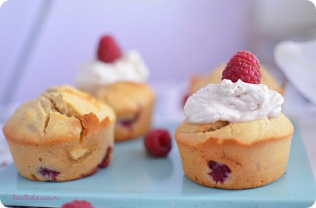 Muffins Framboises - chocolat blanc (sans gluten)