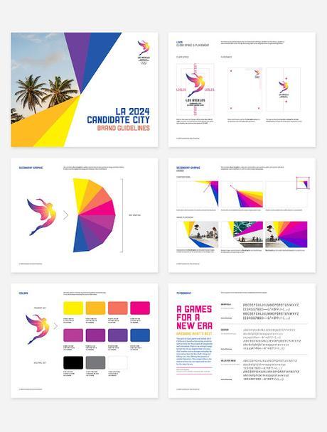 Le logo (et ses dérivés) de L.A pour les J.O 2024