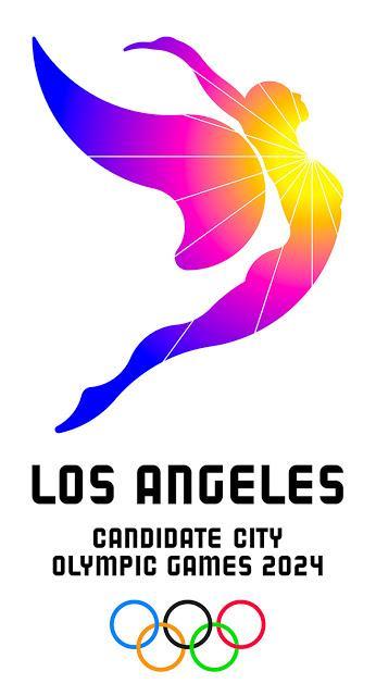 Le logo (et ses dérivés) de L.A pour les J.O 2024