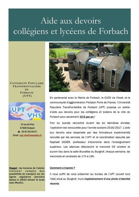 Aide aux devoirs à Forbach