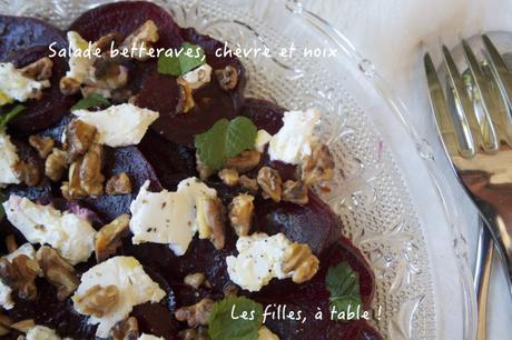 Salade de betteraves, chèvre et noix Salade de betteraves, chèvre et noix