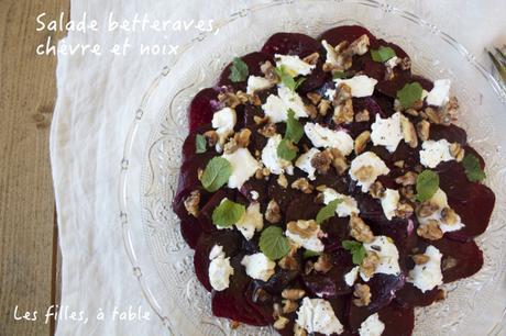 Salade de betteraves, chèvre et noix Salade de betteraves, chèvre et noix