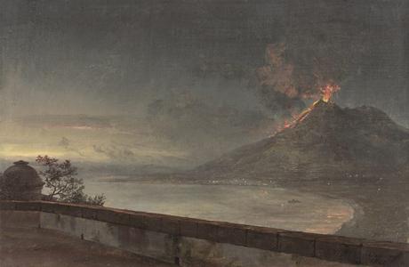 Dahl Mount Vesuvius and the Gulf of Naples, seen from the Terrace of the Villa Quisisana, 1820