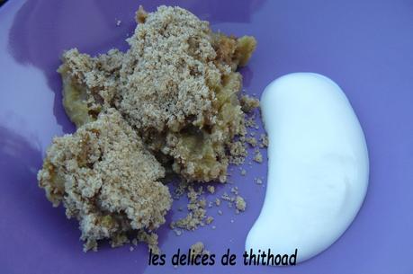 Crumble à la rhubarbe