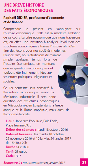 Cafet'éco et histoire de l'économie à Sarreguemines