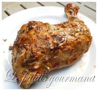 Cuisses de poulet marinées et rôties
