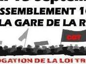 Jeudi Septembre Gare Rochelle Manifestation contre Travail