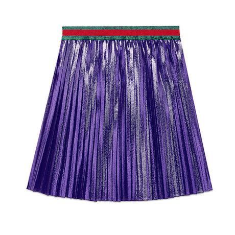 Gucci Pleated Purple Skirt