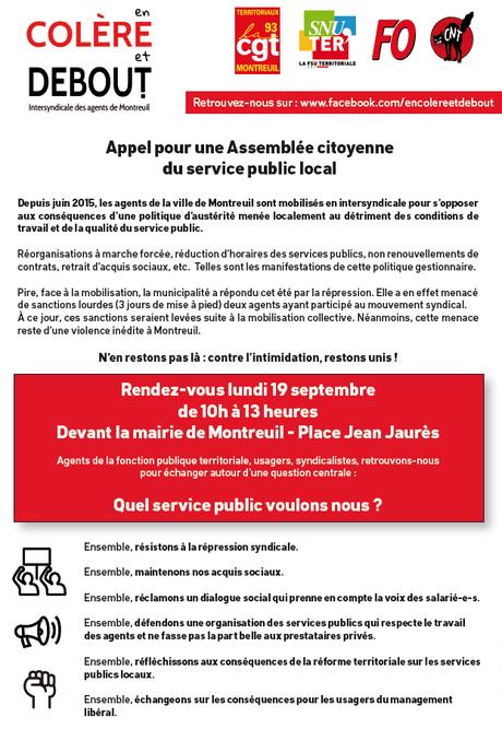 Appel pour une Assemblée citoyenne du service public local – Lundi 19 septembre 2016 mairie de Montreuil