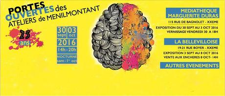 Ouvrez vos agendas ! Tous aux Portes ouvertes des Ateliers de Ménilmontant, du 30 septembre en 3 octobre.