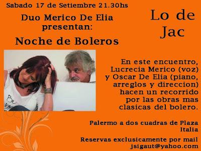 Reprise de Noche de Boleros chez Jacqueline Sigaut [à l'affiche]