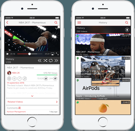 ProTube lit les vidéos YouTube en 4K sur iPhone et iPad
