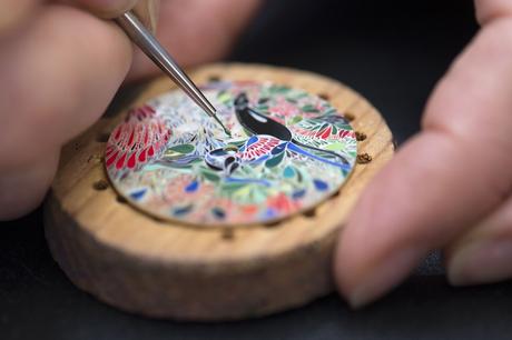 La Montre Hermes, chez Andre Martinez Cadrans en email, au Locle ce vendredi 08 janvier 2016

Photo Sandro Campardo