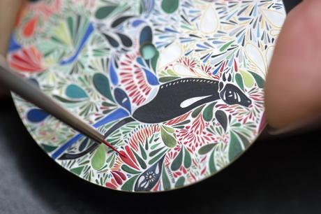 La Montre Hermes, chez Andre Martinez Cadrans en email, au Locle ce vendredi 08 janvier 2016

Photo Sandro Campardo