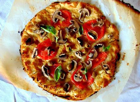 Pizza avec croûte de chou-fleur