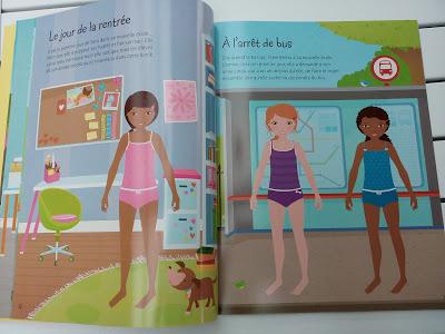Autocollants Usborne : La rentrée des classes - J'habille mes amies