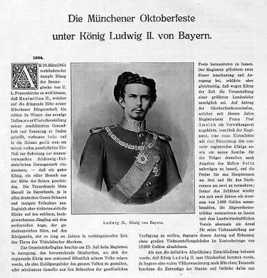 Les visites du Roi Louis II à l'Oktoberfest de 1864, un compte-rendu détaillé