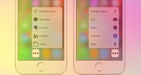 Quicky lance les apps avec 3D Touch