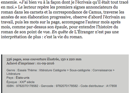 548_ Albert Camus - L'Etranger- F. INTER