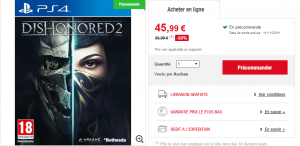 Bon Plan – Dishonored 2 à 45.99€