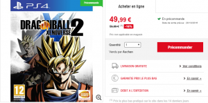 Bon Plan – Dragon Ball Xenoverse 2 à 49.99€