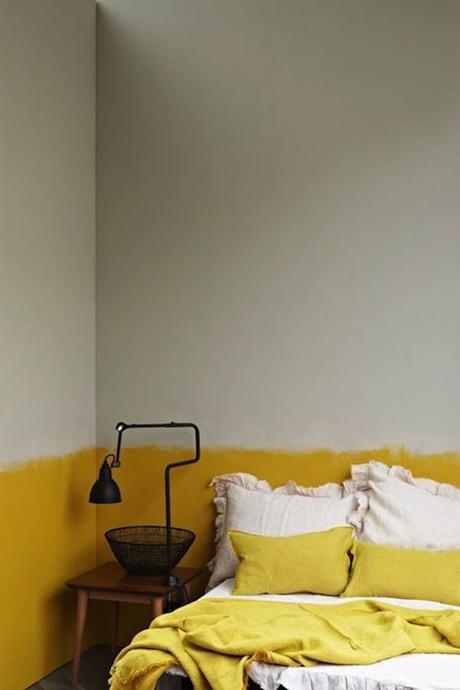 chambre jaune et gris idee deco