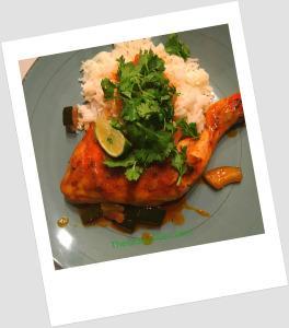 Cuisses de poulet tandoori express aux courgettes